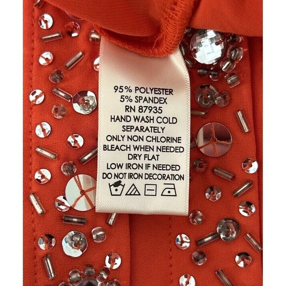 Susan Graver Liquid Knit Cold Shoulder Embellishment Blouse Plus Size 1X (18/20) - Picture 4 of 12